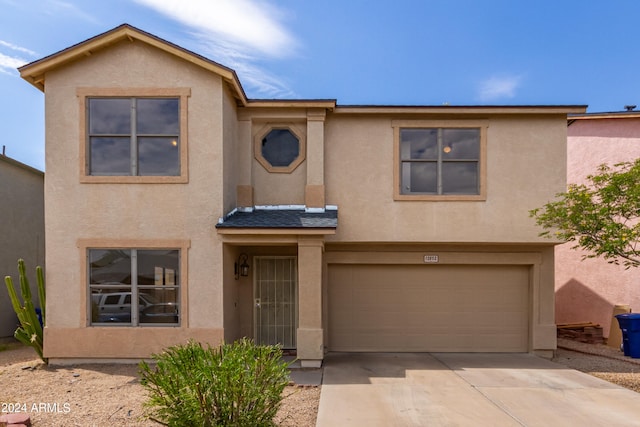 view of front of home featuring a garage