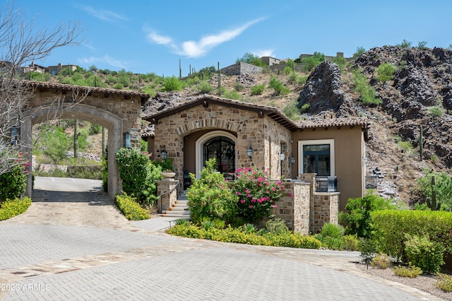 view of mediterranean / spanish house