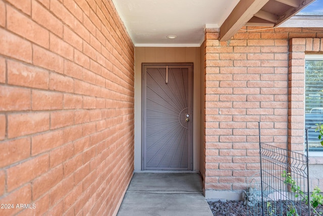 view of doorway to property