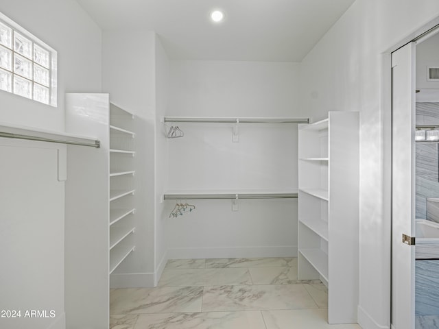 view of walk in closet