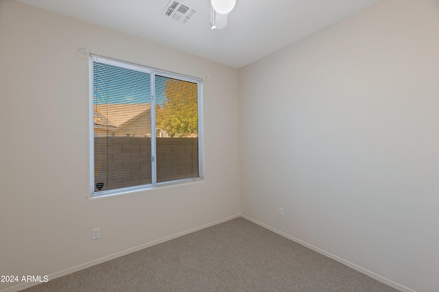 spare room featuring carpet flooring