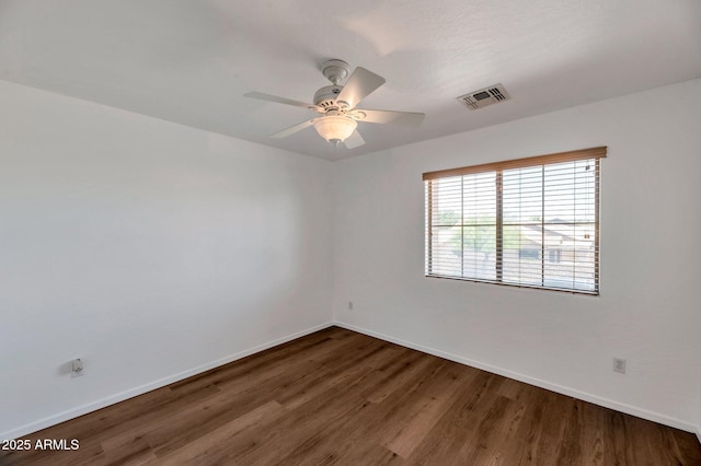 3900 S Velero St, Chandler, AZ 85249 - unfurnished room with visible vents, a ceiling fan, baseboards, and wood finished floors