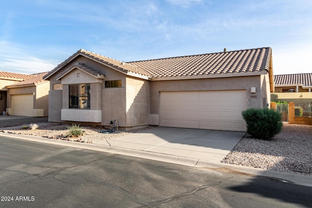 view of front facade with a garage