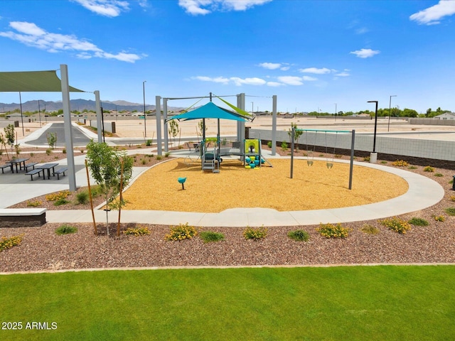 5537 S 246th Ave, Buckeye, AZ 85326 - view of property's community featuring a lawn and a mountain view