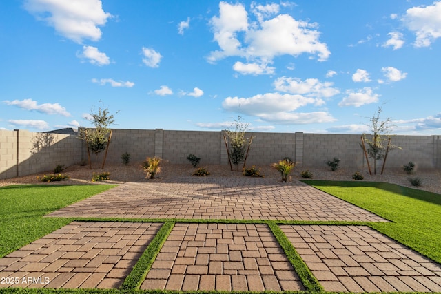 view of patio / terrace featuring a fenced backyard