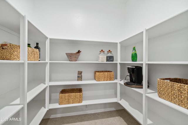 view of storage area
