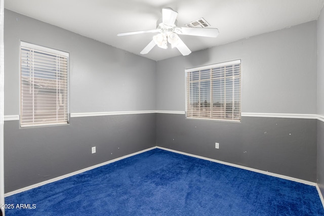 3444 E Flamingo Ct, Gilbert, AZ 85297 - spare room with carpet and a ceiling fan