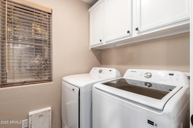 3444 E Flamingo Ct, Gilbert, AZ 85297 - washroom with cabinet space and washing machine and clothes dryer