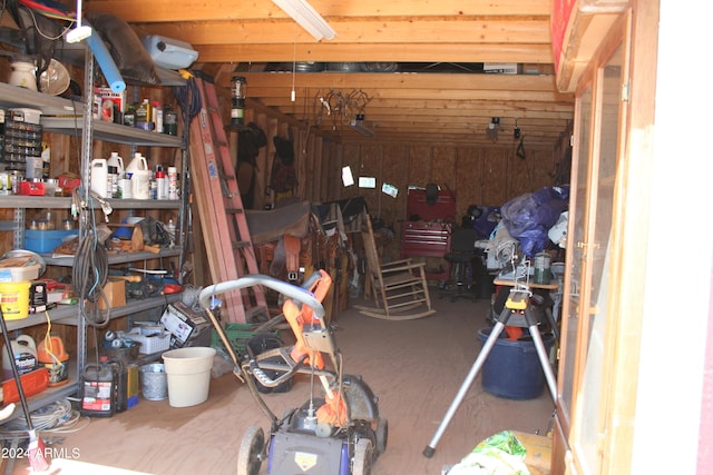 view of storage area