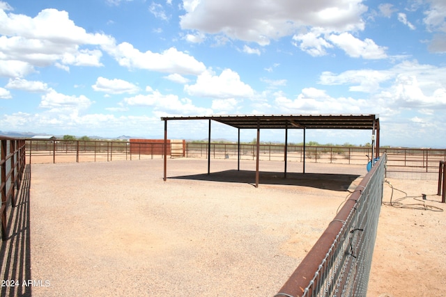 exterior space featuring a rural view