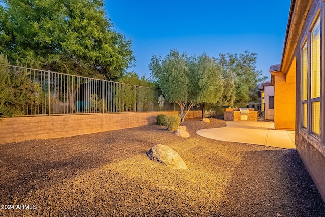 view of yard featuring a patio