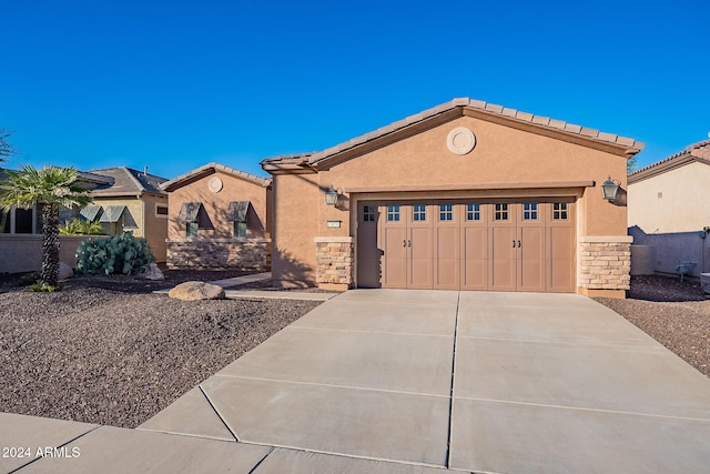 view of front facade with a garage