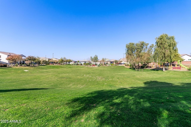 view of community with a lawn