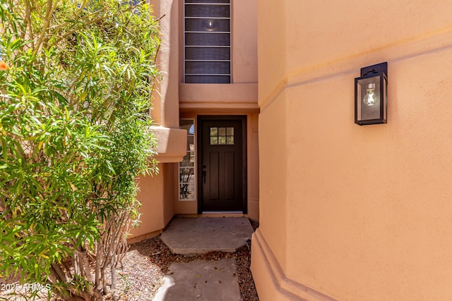 6439 E Redmont Dr, Mesa, AZ 85215 - view of exterior entry with stucco siding