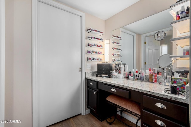 bathroom featuring wood-type flooring