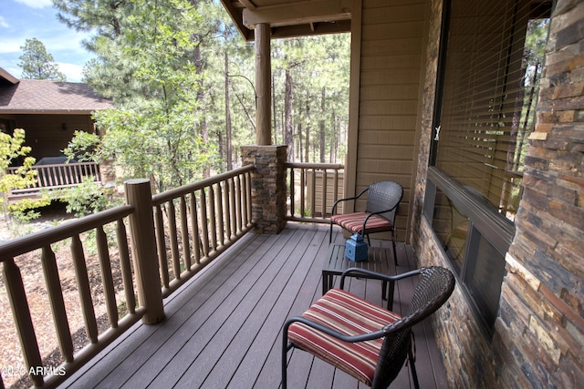 view of wooden deck