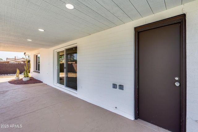 view of patio / terrace with fence