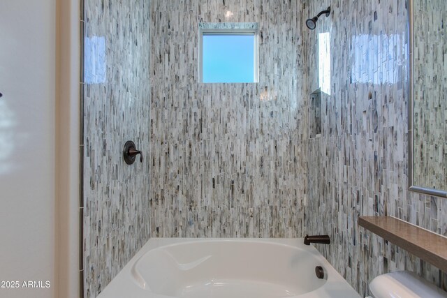 3285 Maverick Dr, Wickenburg, AZ 85390 - full bath featuring tub / shower combination, tile walls, and toilet