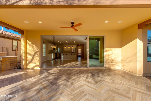 3285 Maverick Dr, Wickenburg, AZ 85390 - view of patio featuring ceiling fan