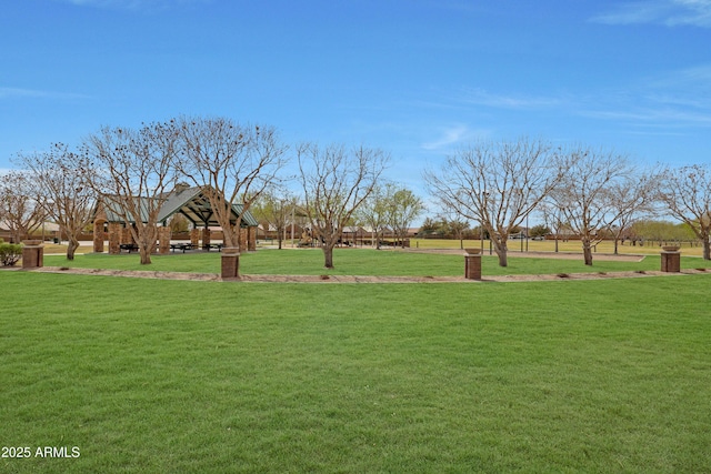 view of yard featuring a gazebo