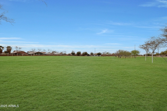 view of yard featuring a rural view