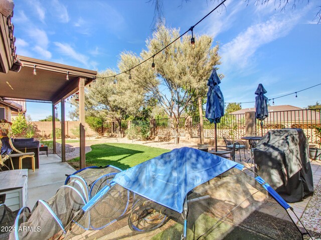 view of patio with grilling area