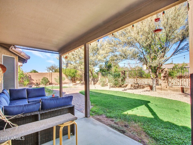 view of patio / terrace with outdoor lounge area