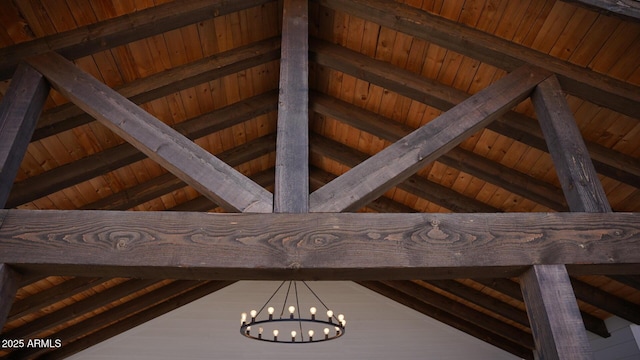 view of unfinished attic