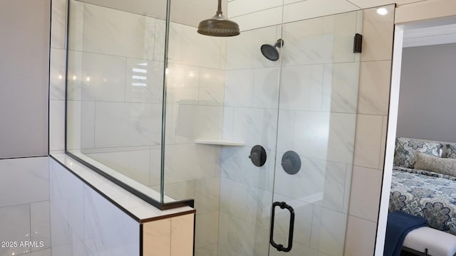 bathroom with walk in shower