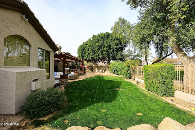 view of yard featuring a patio area