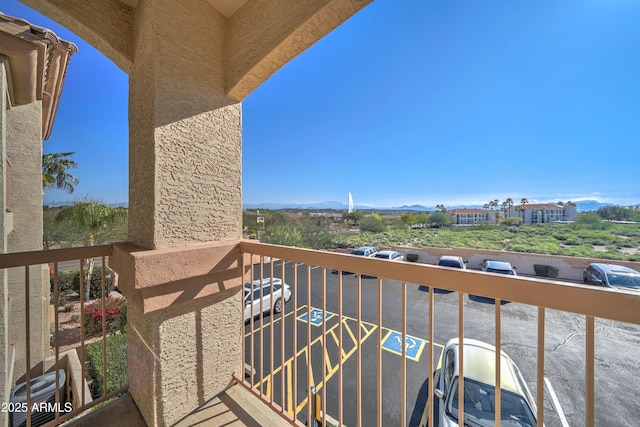 balcony with central air condition unit