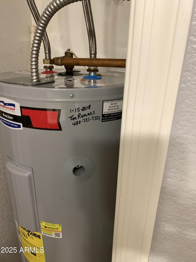room details featuring water heater