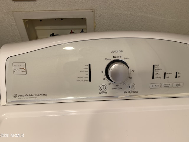details featuring washer / dryer