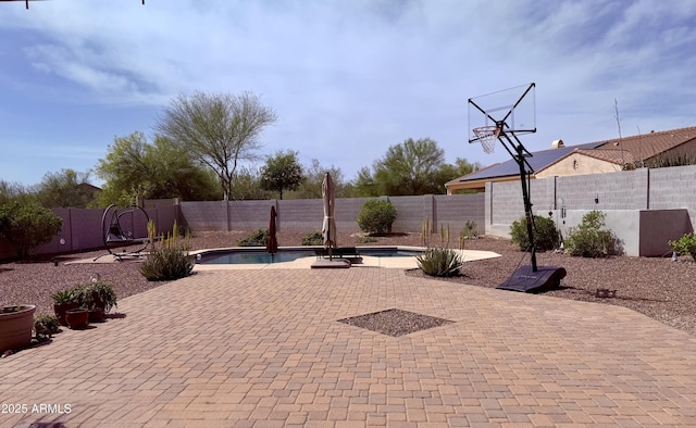 30488 N 126th Dr, Peoria, AZ 85383 - view of patio with a fenced backyard and a fenced in pool