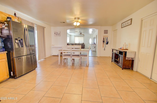 505 W 13th St, Casa Grande, AZ 85122 - dining space with a ceiling fan and light tile patterned floors