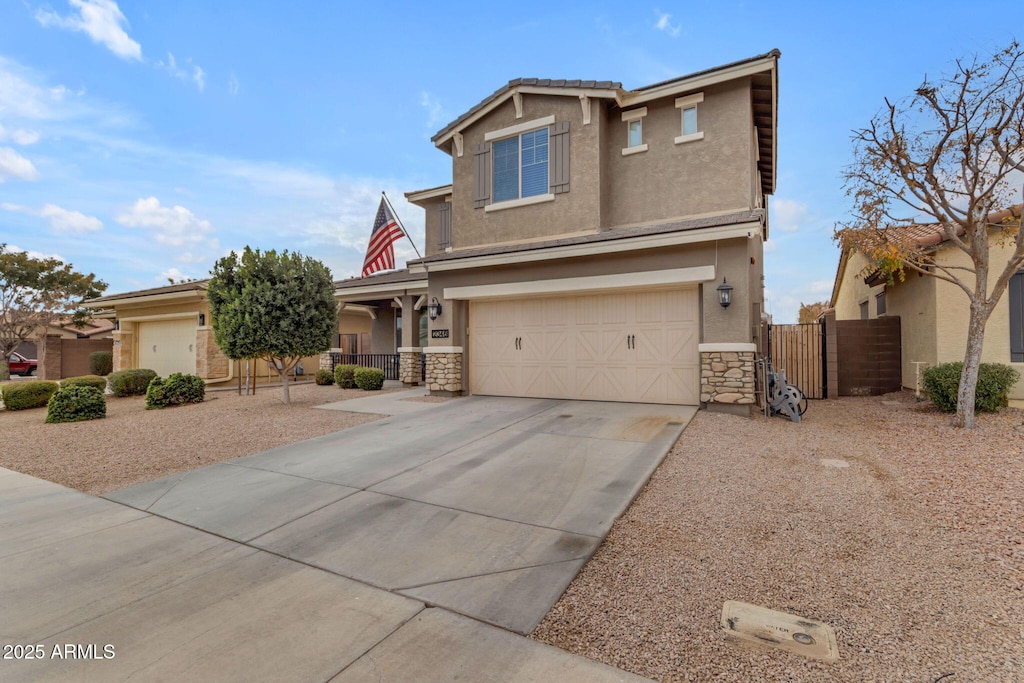 front facade featuring a garage