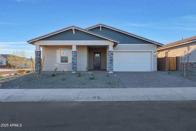 view of front of home with a garage