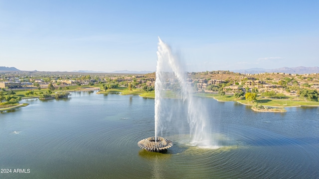 property view of water featuring a mountain view