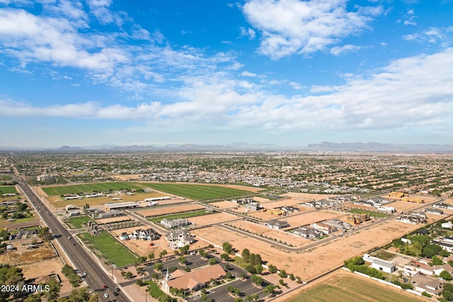 aerial view with a mountain view