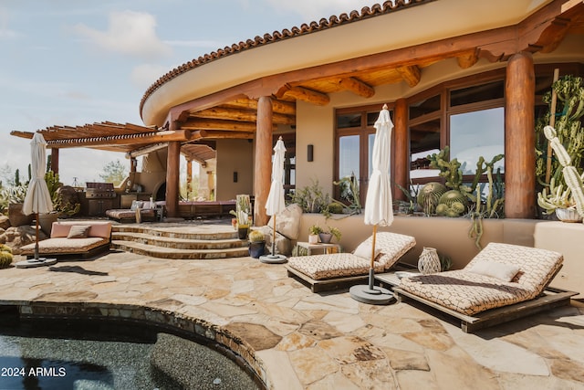 view of patio / terrace with an outdoor living space