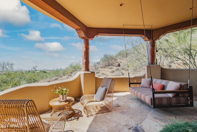 view of patio / terrace featuring an outdoor living space