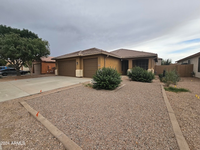 view of front of home featuring a garage