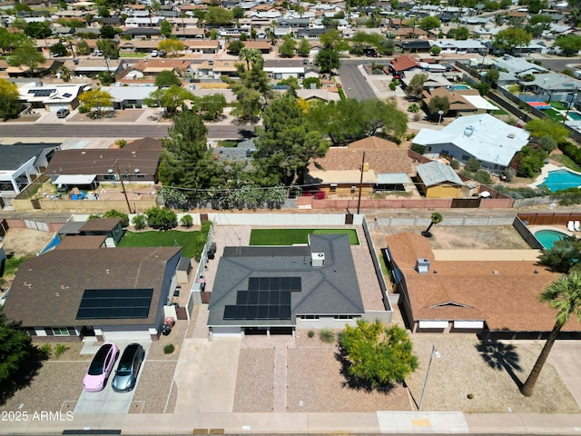 bird's eye view featuring a residential view