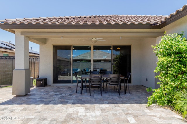 15276 W Latham St, Goodyear, AZ 85338 - view of patio with ceiling fan and outdoor dining space