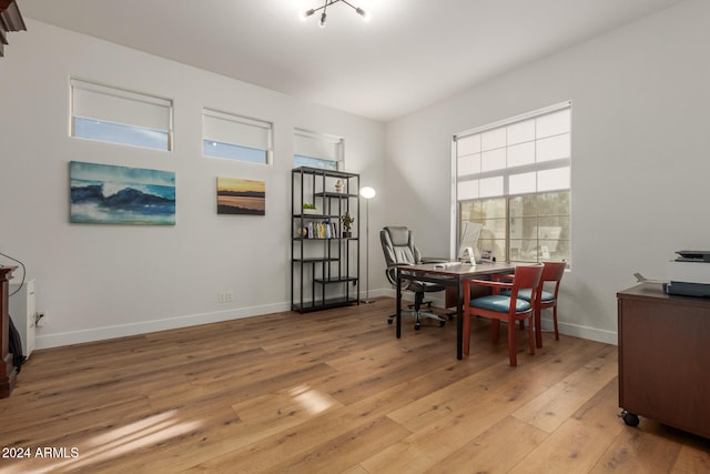 dining room featuring light hardwood / wood-style flooring