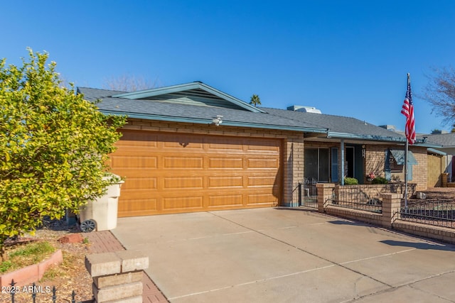 ranch-style house with a garage