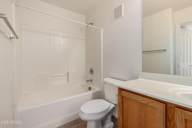 2402 E 5th St Unit 1411, Tempe, AZ 85288 - full bathroom featuring toilet, vanity, washtub / shower combination, and tile patterned flooring