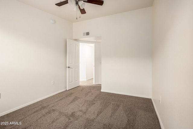 2402 E 5th St Unit 1411, Tempe, AZ 85288 - spare room with a ceiling fan, carpet, baseboards, and a smoke detector