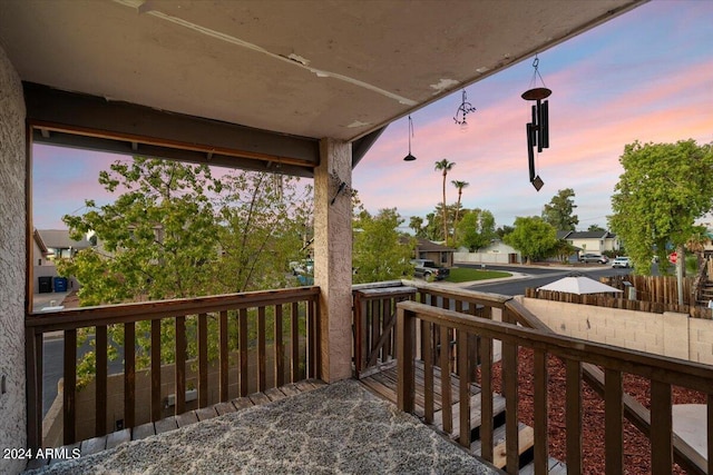 view of deck at dusk