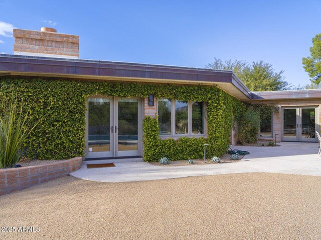 exterior space with french doors